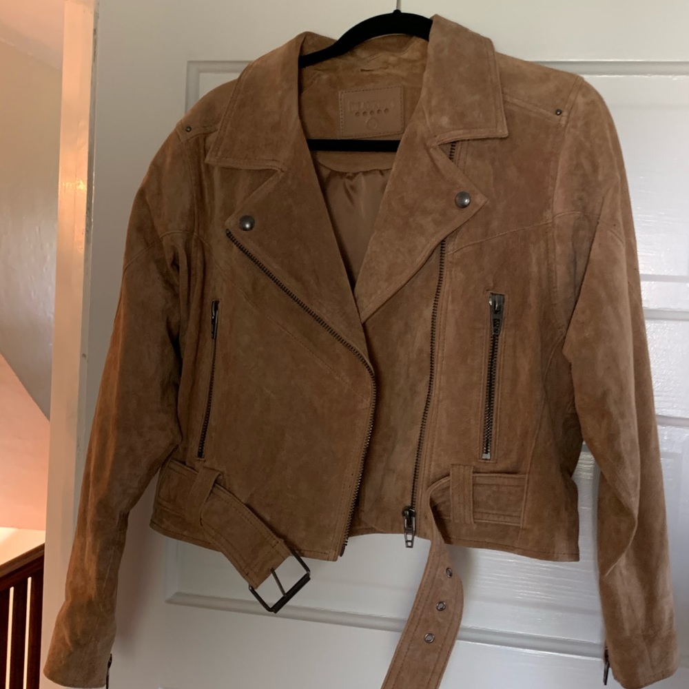 Blank NYC I00% leather suede jacket